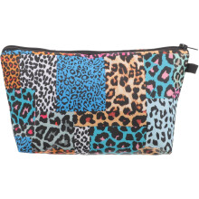 Kosmetiktasche mit Leopardenmuster für Damen, tragbarer Kosmetikorganizer, Kulturbeutel für Reisen, dekorative Aufbewahrungstasche