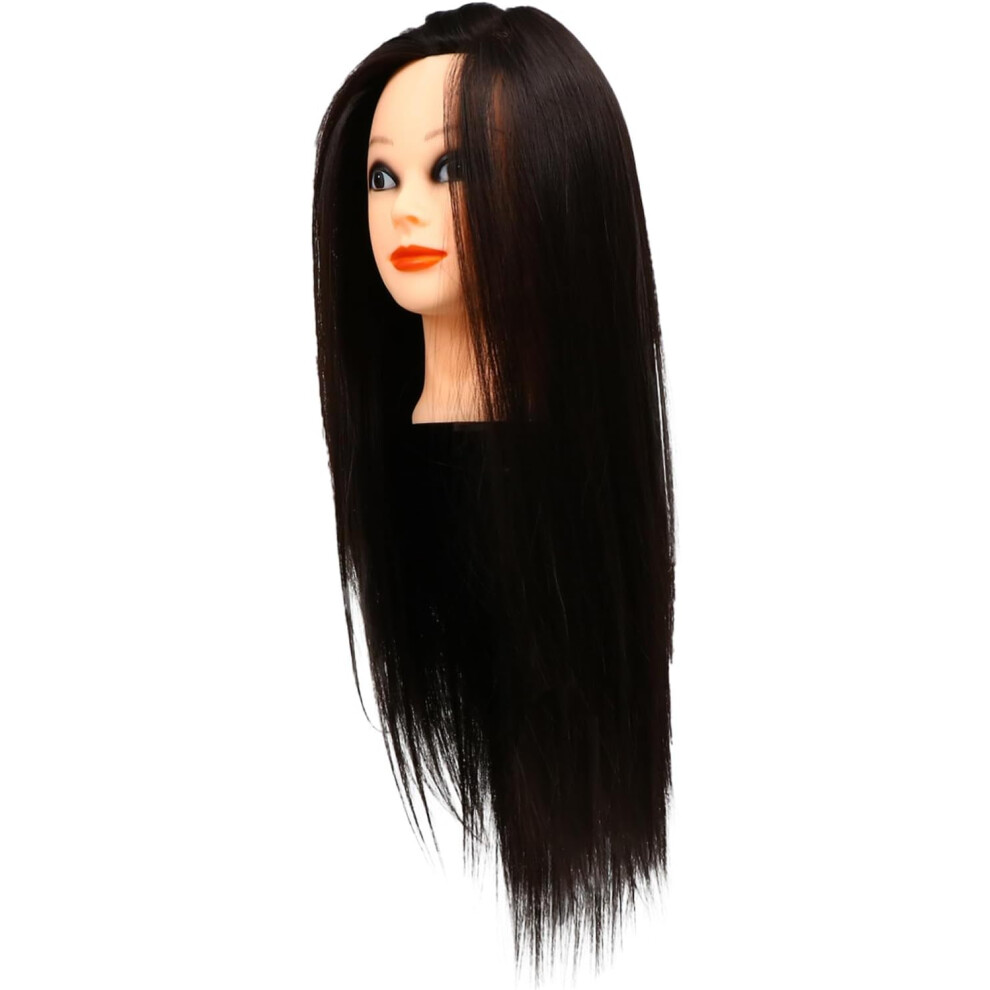 Hkhbjs Unisex Long Straight Synthetic Wig Mannequin Head For Cosmetology Practice Salon Use