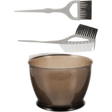 Juego de bol y pincel para mezclar tinte para el cabello con aplicadores de una y dos caras. Kit de herramientas para teñir canas en casa.