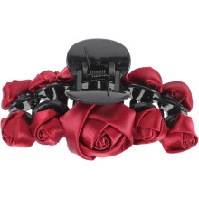 Haarspange mit roter Rose, Haarclip, Haaraccessoire für Damen, einfach anzubringen und abnehmbar, dekorativ