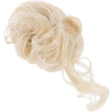 Haargummi-Verlängerung aus Echthaar für Damen, flauschiger Dutt, ideal für Hochsteckfrisuren und Freizeitlooks