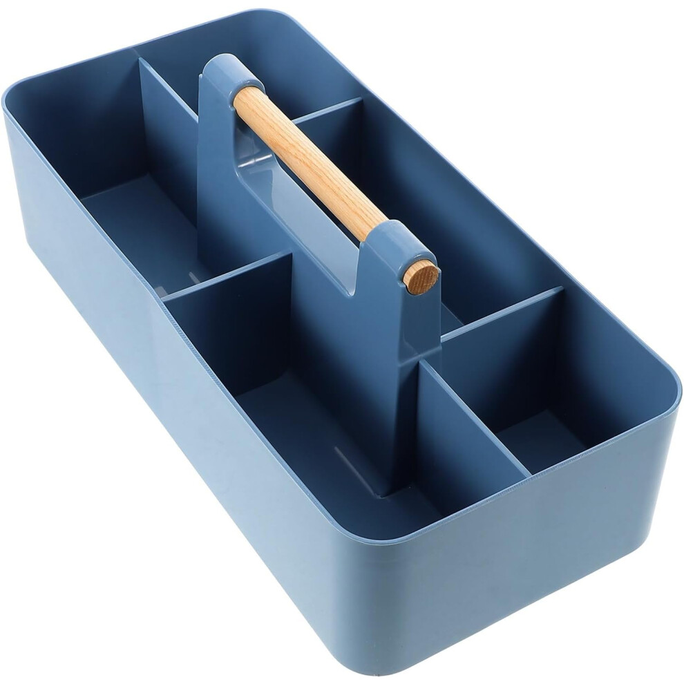 Hkhbjs Blue Large Capacity Storage Box With Multiple Compartments And Convenient Handle