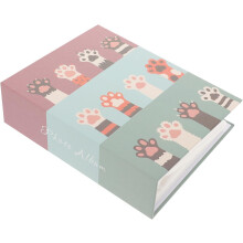 Nagelstickeralbum met kattenpootmotief. Stevig stickerboek voor het verzamelen van nagelstickers.