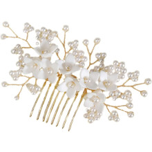 Bridal Hair Comb Flower Design Elegant Side Comb