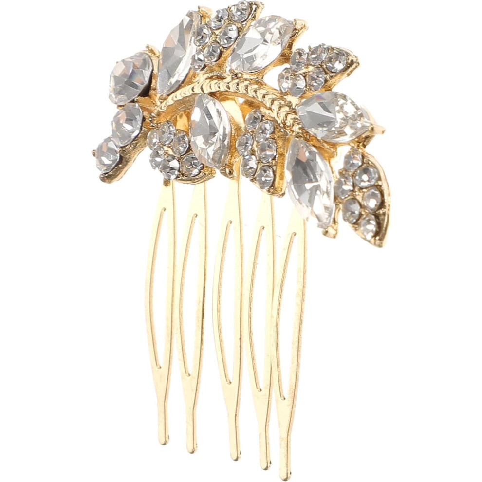 Hkhbjs Gold Elegant Rhinestone Hair Comb For Bride Wedding Hair Accessory Hairpin For Bridal Comb For Wedding Photography