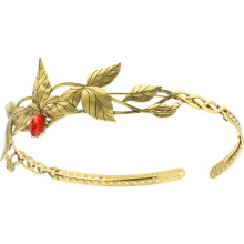 Kristall-Tiara, Damen-Haarreif mit Blättern, Feen-Schmuck, Braut-Haarschmuck, Haaraccessoires für die Hochzeit
