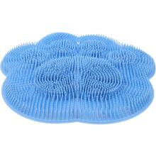 Silikon-Badematte mit Rückenreinigungsfunktion, Peelingmatte für Dusche und Füße, rutschfester Schrubber, Badezimmeraccessoires