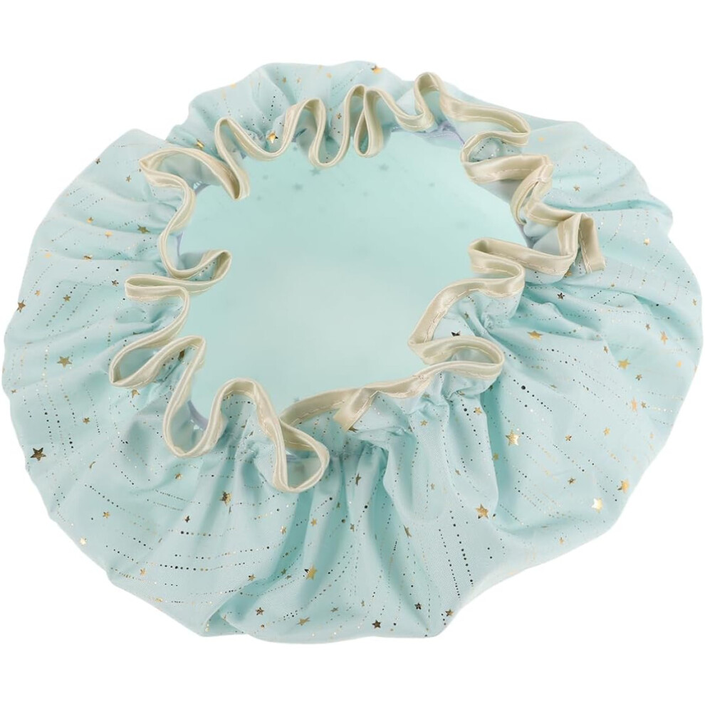 Hkhbjs Double Layer Microfiber Shower Cap Machine Washable Large Hair Shower Cap For Women Reusable