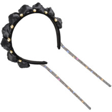 Haarband mit Quasten, floralem Strassmuster, süßes Haarband für Damen und Mädchen, Haaraccessoires für die Schule