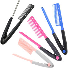 4er-Packung gerader Haarkämme, V-förmiger Haarglättungskamm, faltbar, Salon-Styling-Werkzeug für Frauen zum Glätten