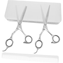 Friseurschere 17 x 7,5 cm, Edelstahl, zum einfachen Schneiden und Ausdünnen der Haare, für den Heim- und Salongebrauch