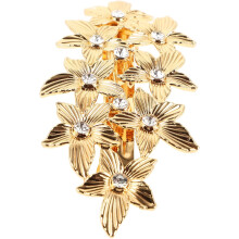 Haarspange für Damen, Strassblumen-Haarspange, elegantes Blattdesign für Hochzeiten, Partys und festliche Anlässe