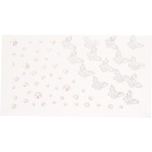 Self Adhesive Eye Gems and Face Jewels Stickers Butterfly Tear Drop Design for Festival Makeup and Body Decoration