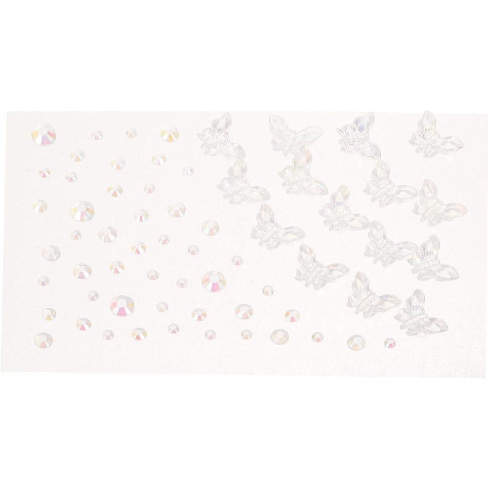 Hkhbjs Self Adhesive Eye Gems And Face Jewels Stickers Butterfly Tear Drop Design For Festival Makeup And Body Decoration