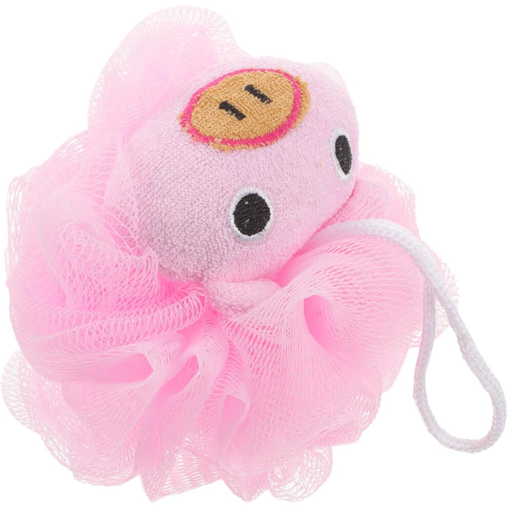 Hkhbjs Pink Bath Sponge Shower Loofah Bath Ball With Gentle Exfoliating And Producing Rich Lathers Features Sturdy