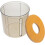 Platzsparende runde Toilettenpapierbox mit Bambusdeckel 1