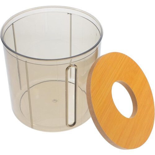 Platzsparende runde Toilettenpapierbox mit Bambusdeckel