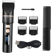 1 Set Professioneller, verstellbarer Haarschneider mit LCD-Display, elektrisches Haarschneide-Set für den Haushalt