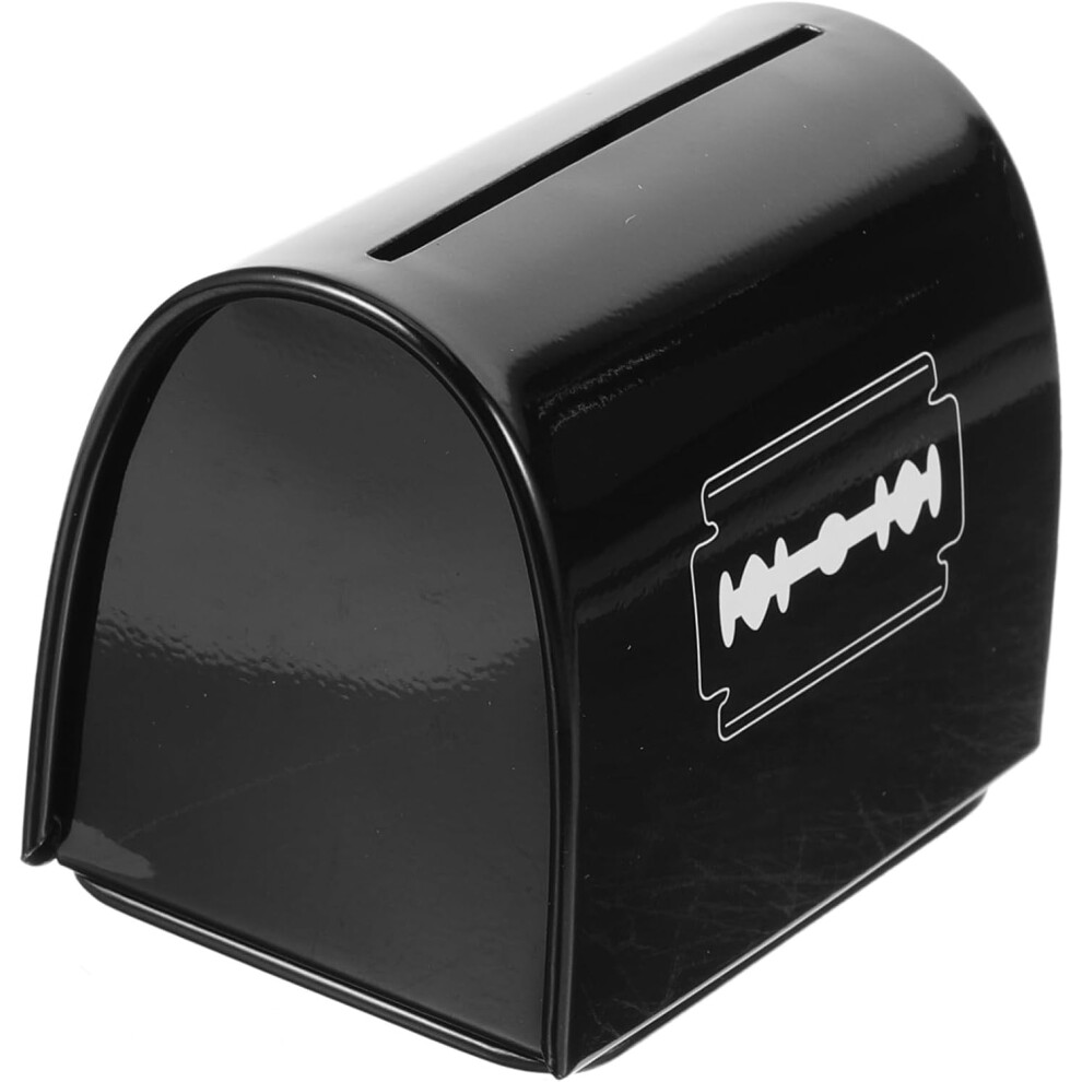Hkhbjs Black Portable Stainless Steel Shaving Disposal Box Metal Shaver Disposal Holder Compact Razor Blade Case For Travel And Salon Use