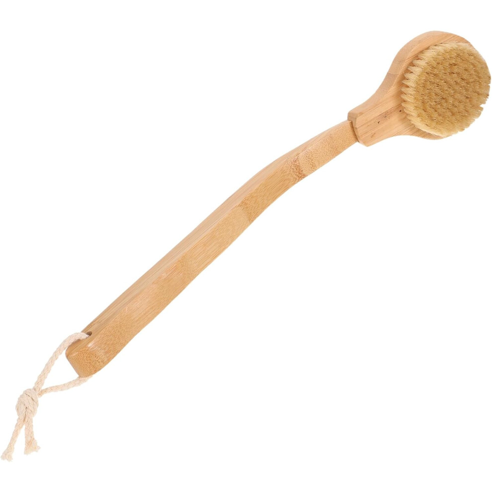 Hkhbjs Bristle Shower Brush Wood Handle For Back Scrubbing Soft Bath Scrubber For Body Exfoliating In Shower