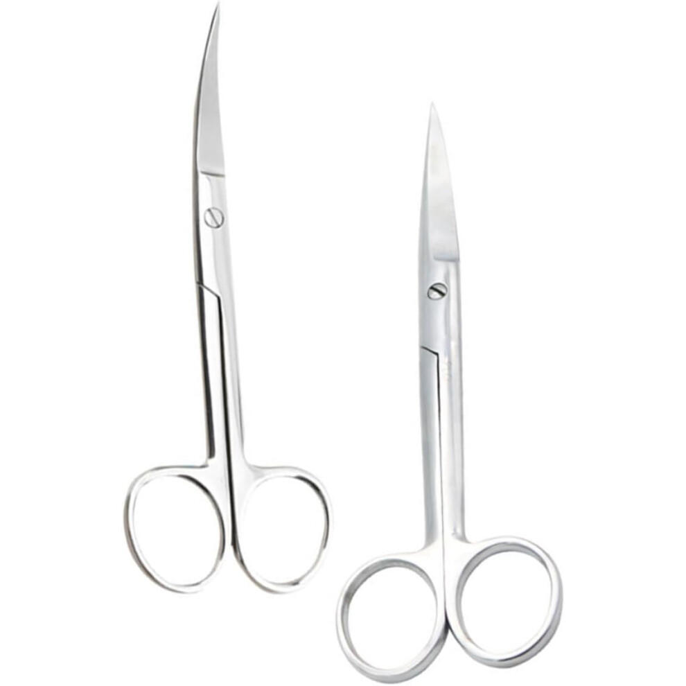 Hkhbjs 1Set Stainless Steel Pet Hairdressing Scissors Straight Bending Point Grooming Shears