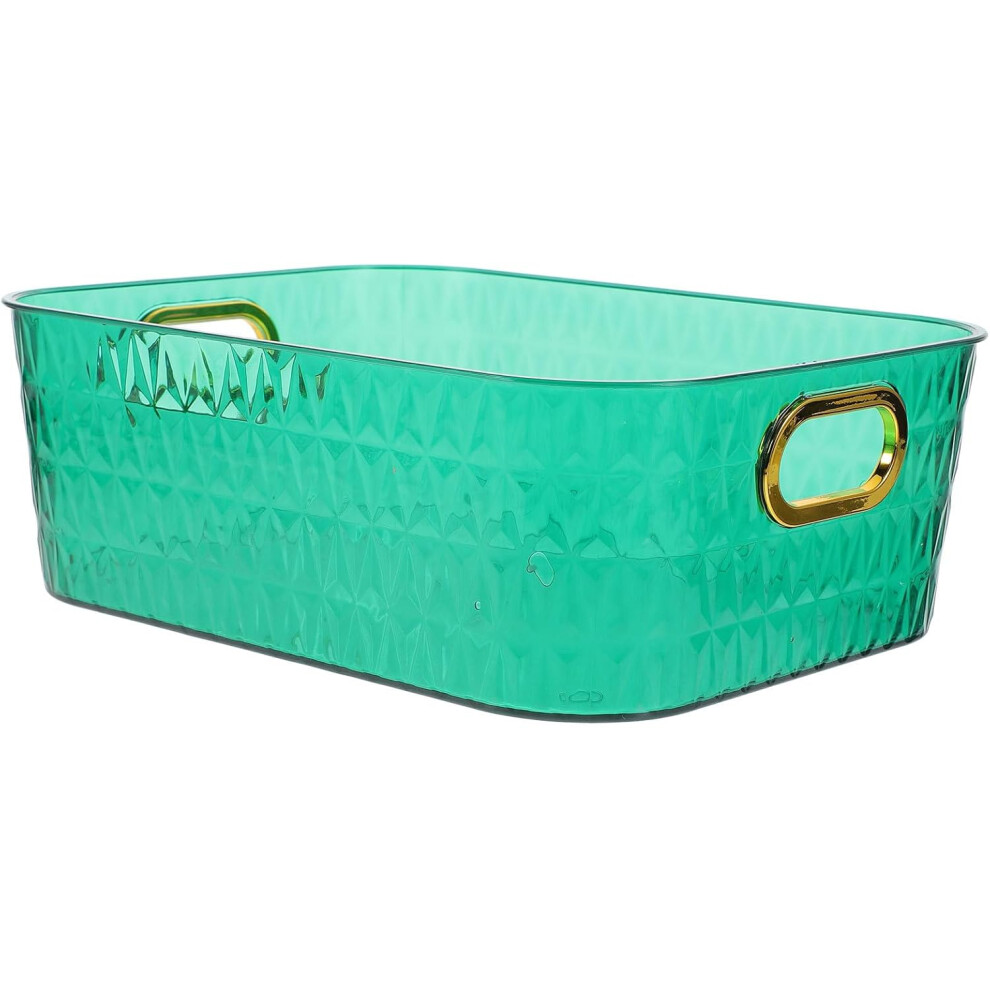 Hkhbjs Green Plastic Makeup Organizer Box With Spacious Design And Versatile Functionality