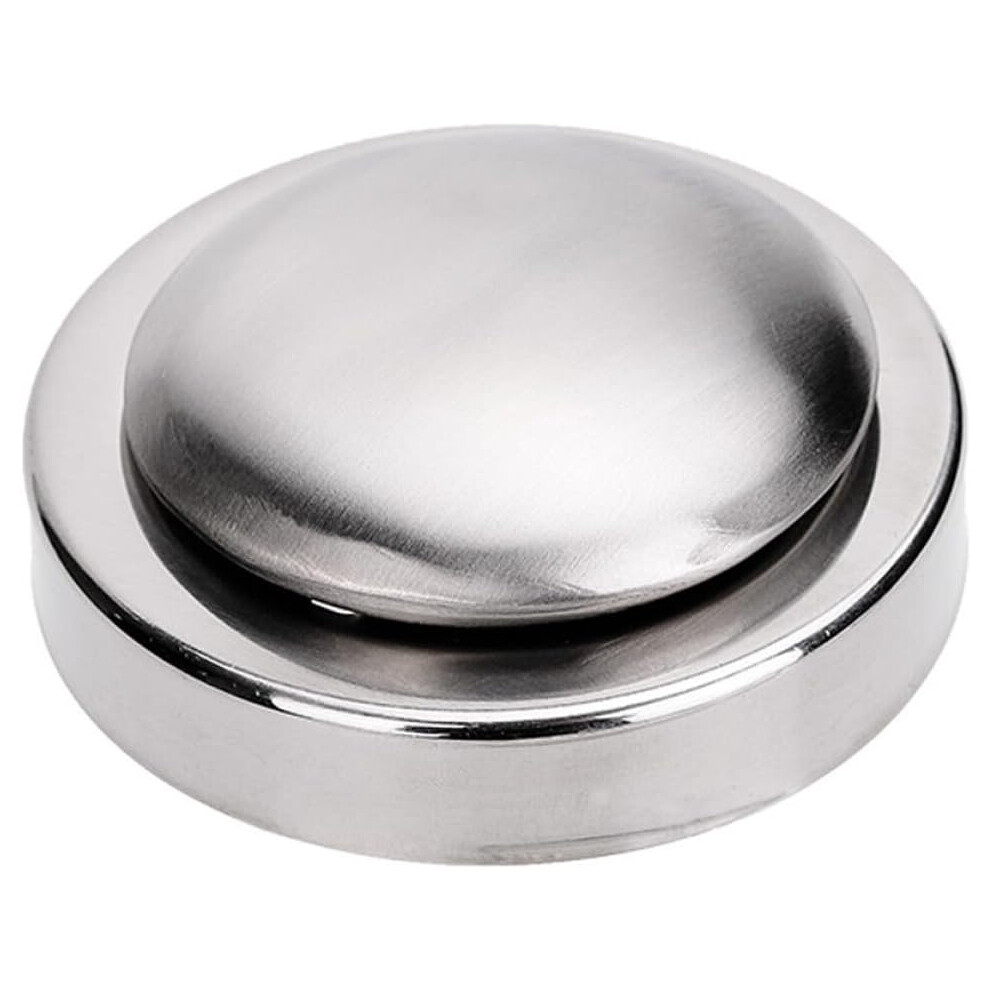 Hkhbjs Silver Odor Removing Soap Stainless Steel Soap Round Stainless Steel Creative Design Delicate Detail Safe