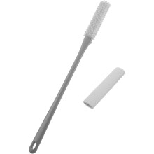 Zachte voetborstel met lange steel, zachte siliconen teenborstel en anti-jeuk vervangende borstelkop.