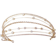 Elegantes Braut-Haarband mit mehreren Lagen und Kristallen