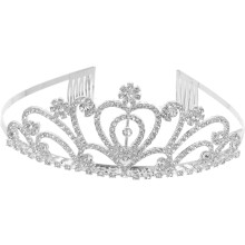 Strass-Kronen aus Legierung für die Braut, Hochzeits-Haarschmuck, Haarkamm mit Strasssteinen