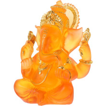 Antike Elefantenfigur aus azurblauem Stein im Meditationsstil mit lebendigem Design