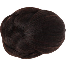 Haarknotenperücke, Haarknotenverlängerung, Donut-Chignon-Perücke aus Kunstfaser für Bräute und Mädchen