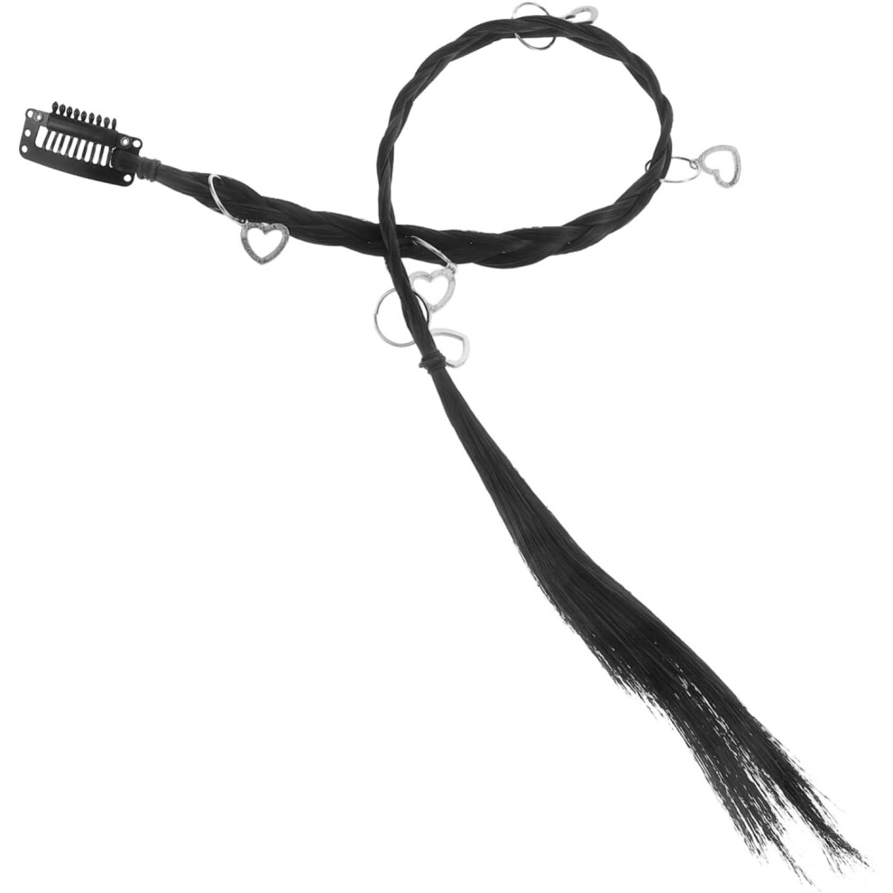 Hkhbjs Unisex Stylish Braided Ponytail Hair Extensions Synthetic Hair Wig Unique Braid Design Clip Extensions
