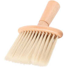 Tragbare Nackenbürste mit Holzgriff für Haarschneidesets, Haarentfernungsbürste für Friseursalons