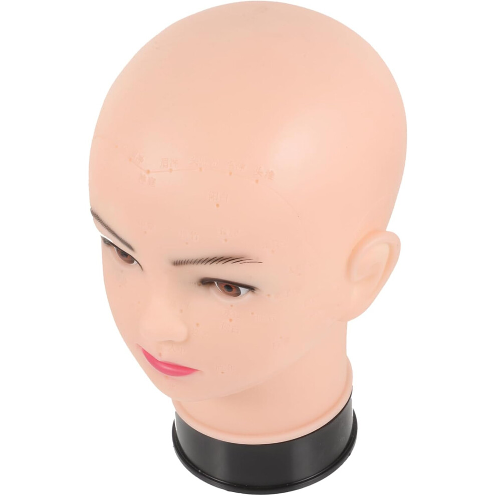 Hkhbjs Unisex Cream Beige Pvc Wig Display Stand With Mannequin Head 54Cm Circumference