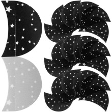 100 Pcs Black Non-Woven Eyeshadow Shields Makeup Tape for Precise Eye Makeup Application