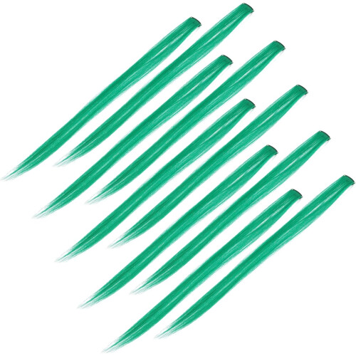 10 τεμάχια κλιπ μαλλιών σε extensions Πράσινα extensions μαλλιών για κορίτσια Αόρατο κλιπ