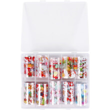 10-teiliges Set weihnachtlicher Nagelsticker mit Himmelsmotiv – Nageldekorationszubehör für festliche Maniküre und Feiertage für Frauen