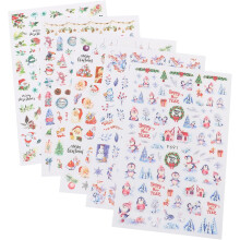 10 Blatt Weihnachts-Nagelsticker mit Schneeflockenmotiven für die Weihnachts-Maniküre