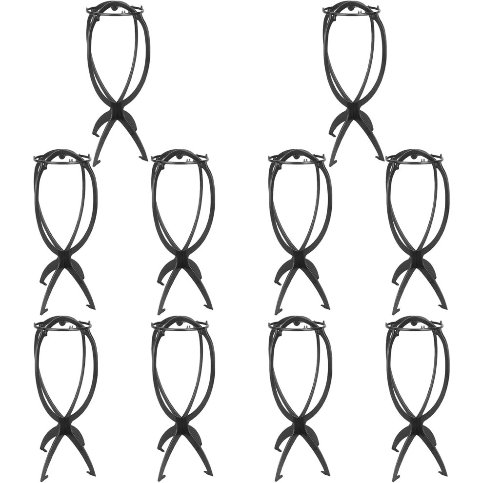 Hkhbjs Unisex 10Pcs Wig Stand For Wigs Portable Hair Extension Display Rack Stable Plastic Holder