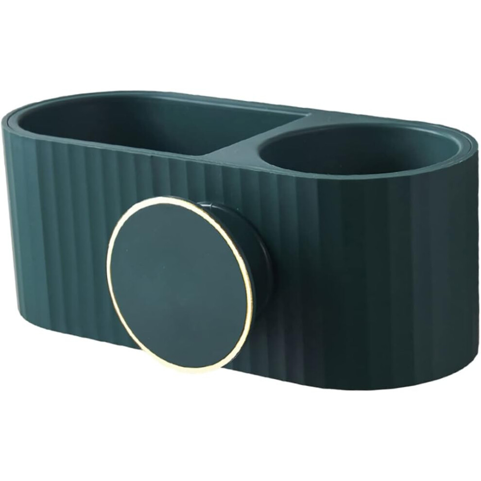 Hkhbjs Green Wall Hair Dryer Holder And Punch-Free Drain Storage Rack, Bathroom Accessory In Peacock