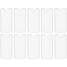 Empty Refillable Cream Bottles 10Pcs White Flat Tube Sub Containers for Skincare and Hair Products