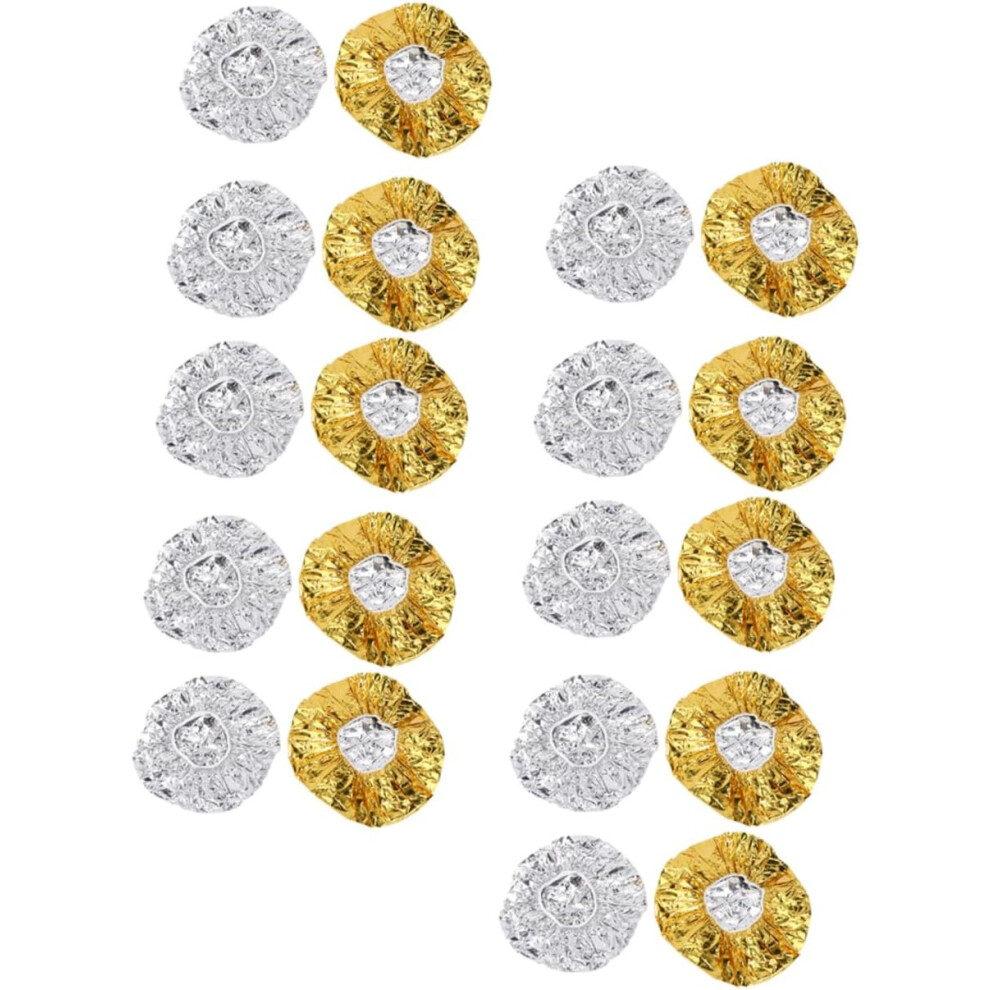 Hkhbjs Golden/Silver Hair Dyeing Caps Aluminum Foil 20Pcs Heat Thermal Conditioning Deep Treatment Caps