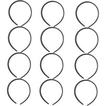 12 Stück DIY-Haarbänder, schlicht, ohne Zähne, aus Kunststoff, Haaraccessoires für Mädchen und Frauen im klassischen Stil