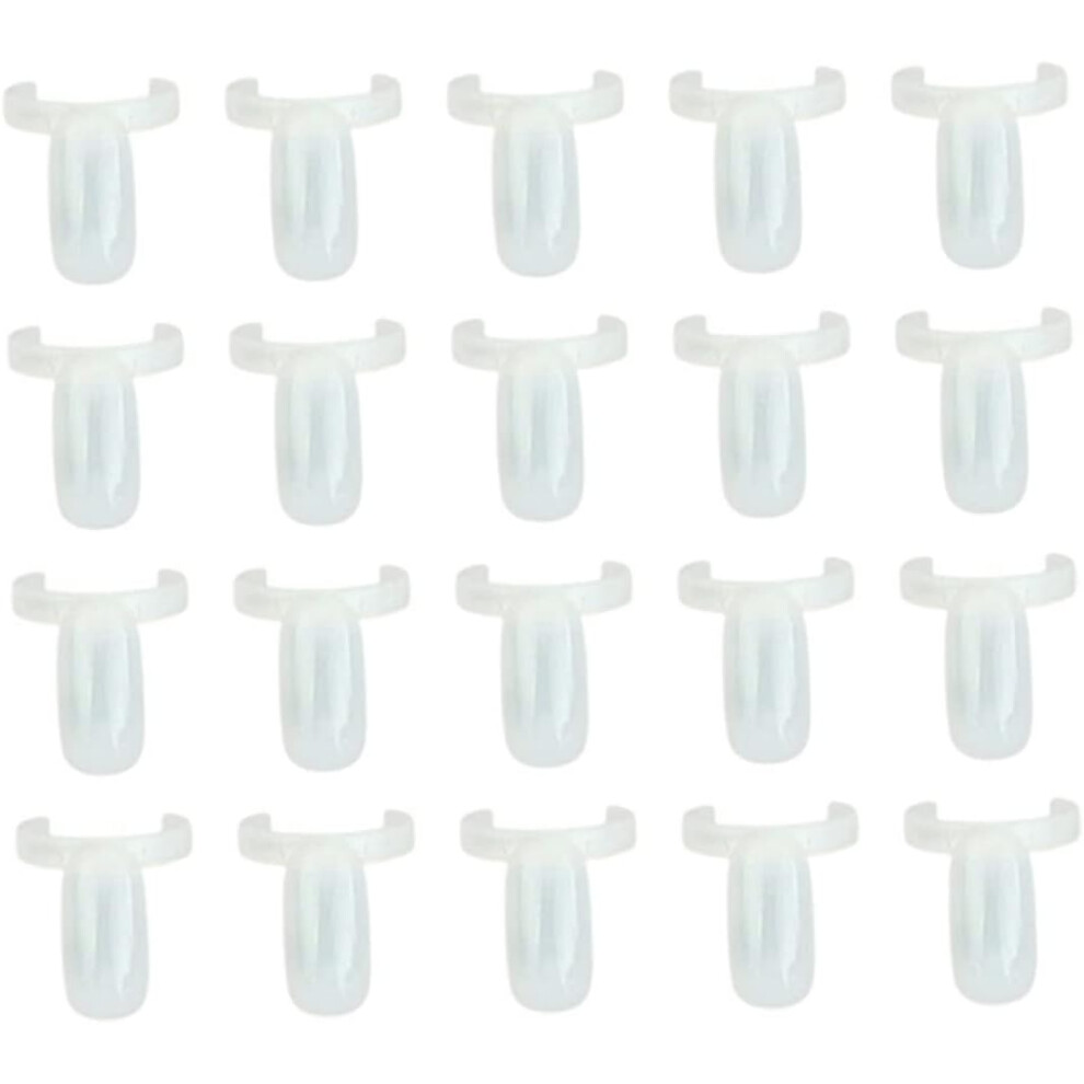 Hkhbjs White 100Pcs Nail Gel Display Rings Manicure Colors Display Rings Abs Material