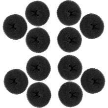 12 st återanvändbara munkbullar, set med hårstylingverktyg för kvinnor, flickor, röriga bullar, balettbyggare, hårmunk
