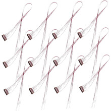 12-teiliges Set mit glitzernden Haarsträhnen, funkelnden Haarverlängerungen und Glitzerflecht-Accessoires für Damen