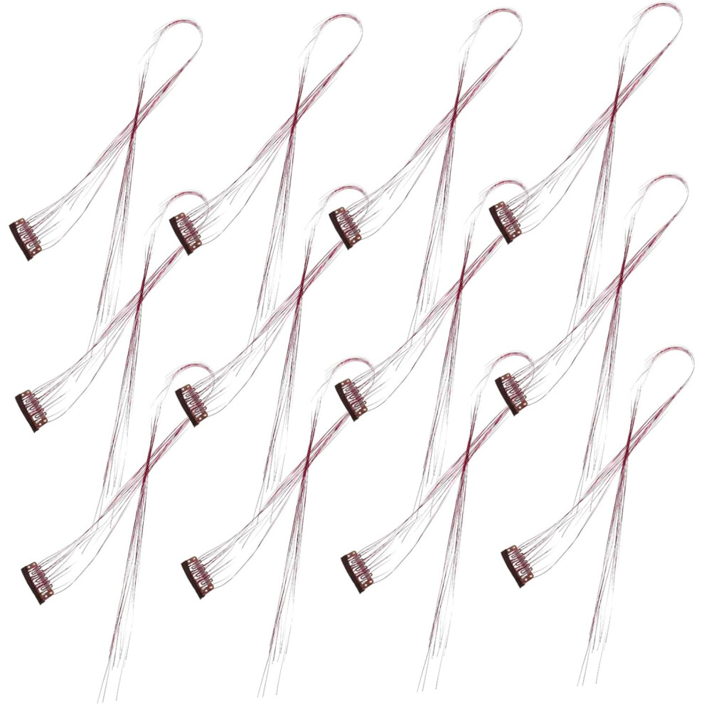 Hkhbjs Unisex 12Pcs Glitter Hair Tinsel Strands Sparkly Tinsel Hair Extensions Kit Glitter Braiding For Women Decorative