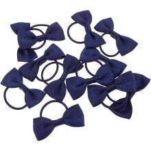 12pcs Chic Little Girls Hair Ties Bow Hair Bands for School Accessories Kit Ponytail Holder Bow for Girls