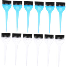 12-delige haarverfborstelset, kappershaarverfborstel met blauwe handvatten, haarverfgereedschap voor thuis en in de salon